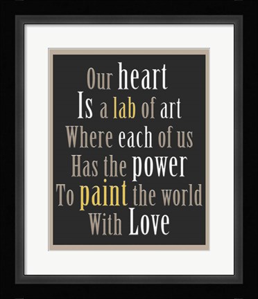 Framed Heart Print