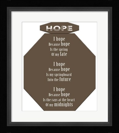 Framed Hope 1 Print