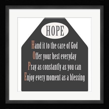 Framed Hope 2 Print