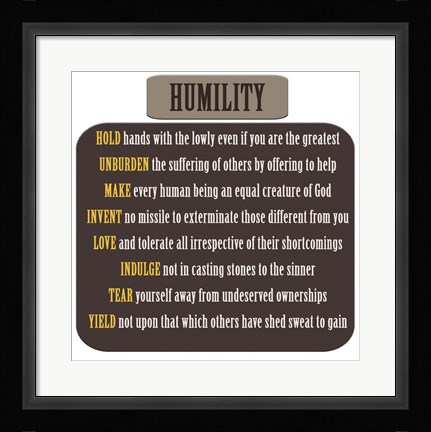 Framed Humility Print