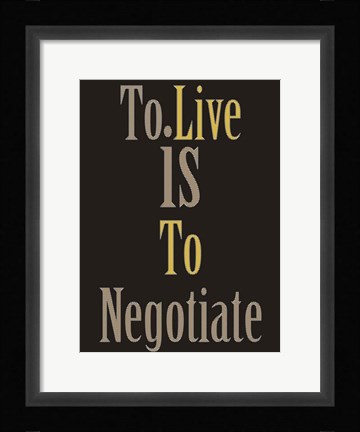 Framed Negotiation 1 Print