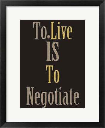 Framed Negotiation 1 Print