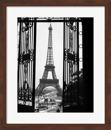 Framed 1920s Eiffel Tower Built 1889 Print