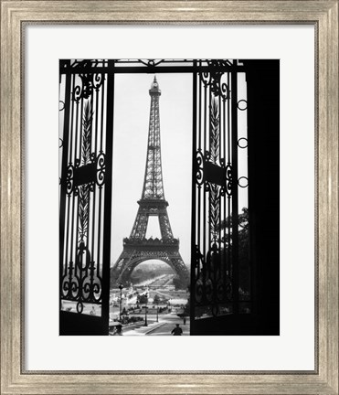 Framed 1920s Eiffel Tower Built 1889 Print