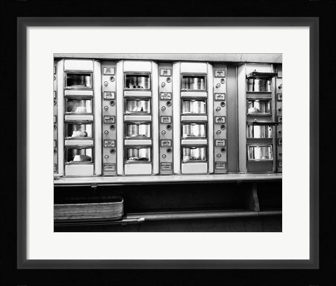 Framed 1920s 1930s 1940s 1950s Automat Cafeteria Vending Machine? Print