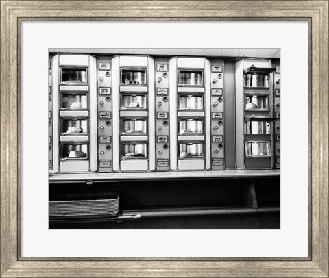 Framed 1920s 1930s 1940s 1950s Automat Cafeteria Vending Machine? Print
