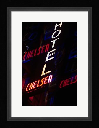Framed 2000S Multiple Exposure Neon Sign Print
