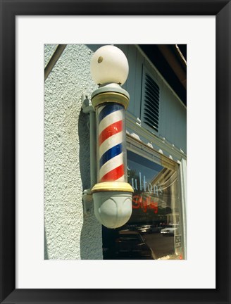 Framed Barber Pole Spring Lake New Jersey Usa Print