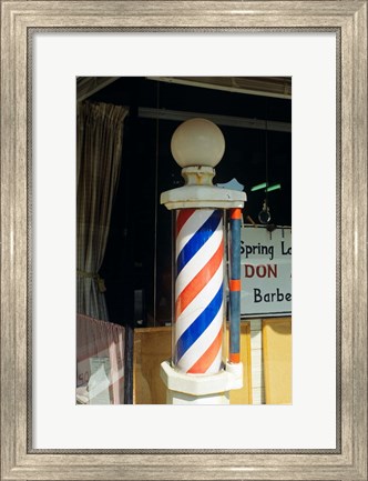 Framed Barber Pole Spring Lake New Jersey Usa Print