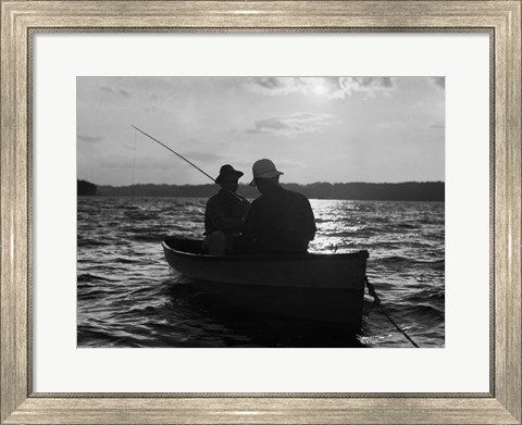 Framed 1930s Two Anonymous Men Wearing Hats Print