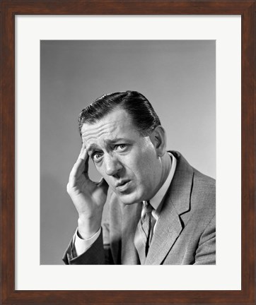 Framed 1960s Portrait Man In Suit And Tie Print