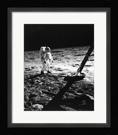 Framed 1960s Astronaut Buzz Aldrin In Space Print