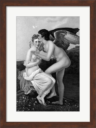 Framed Love Of Psyche By F.P. Gerard Eros Print