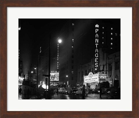 Framed 1950s 1953 Pantages Theater Academy Awards Print