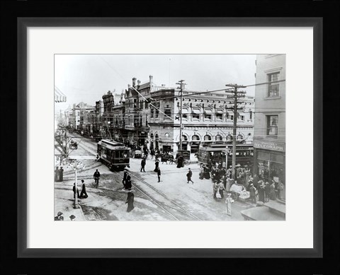 Framed 1900S Intersection Of Fair Oaks And Colorado Streets Print