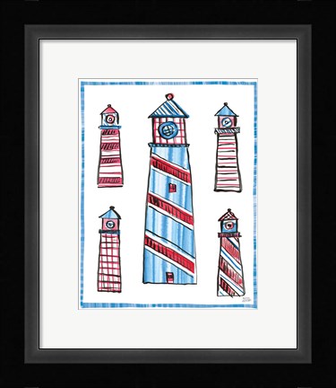 Framed Coastal Americana II Print
