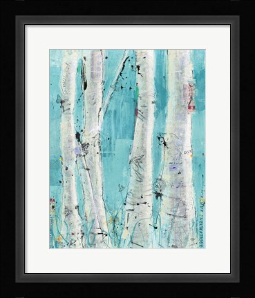 Framed Love Aqua Print