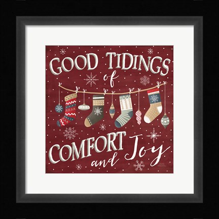 Framed Christmas Cheer VI Print