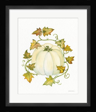 Framed Pumpkin and Vines III Print