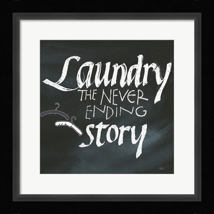 Framed Laundry Room II Print