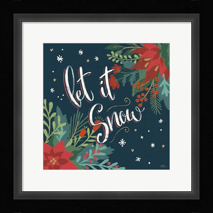 Framed Christmas Bloom V Print