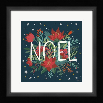Framed Christmas Bloom VII Print