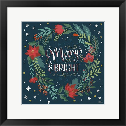 Framed Christmas Bloom III Print