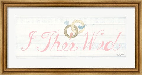 Framed Lovebirds Sign I Print