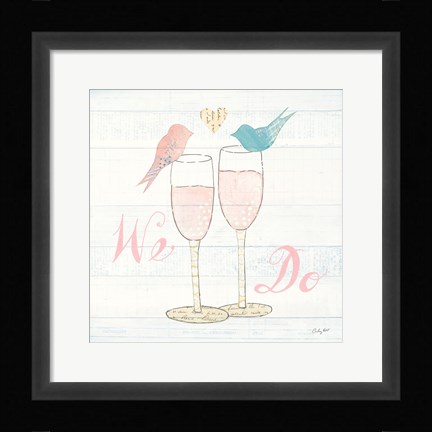 Framed Lovebirds IV Print