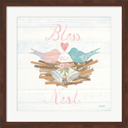 Framed Lovebirds III Print