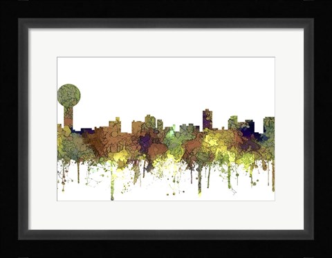 Framed Knoxville Tennessee Skyline  Safari Buff Print