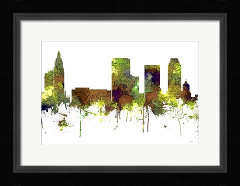 Framed Tulsa Oklahoma Safari Buff Print