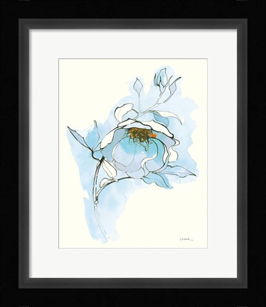 Framed Carols Roses V Blue Print