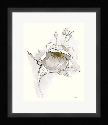 Framed Carols Roses V Off White Print