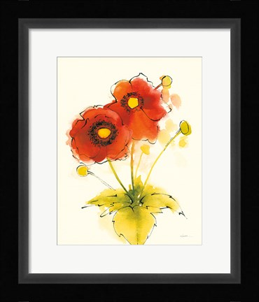 Framed Flores Rojas I Print