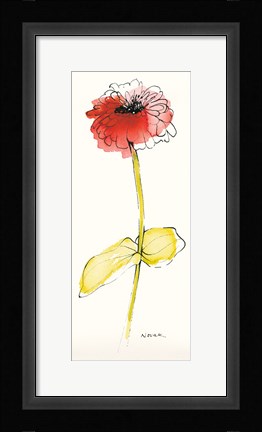 Framed Zinnia IV Print