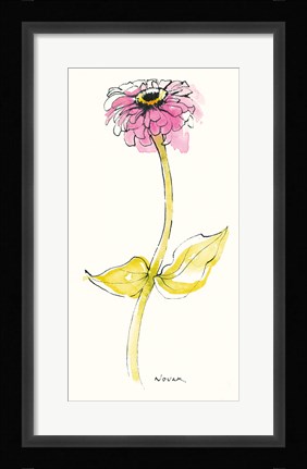 Framed Zinnia I Print