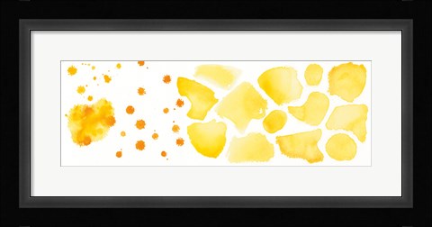 Framed Watercolor Dots and Stones I Print