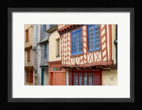 Framed Historic Houses Of Vitre Print