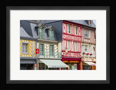Framed Timber Framed Shops Print