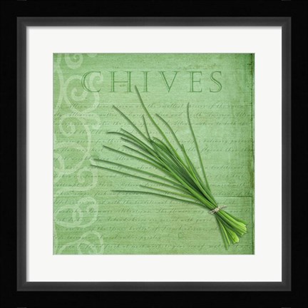 Framed Classic Herbs Chives Print