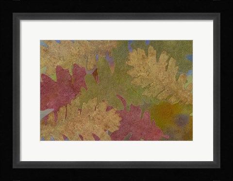 Framed Fallen Leaves Red Golden Print