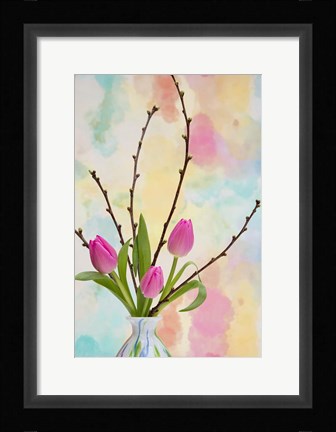 Framed Tulips and Aquarel II Print