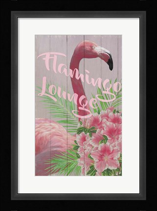 Framed Flamingo Lounge Print