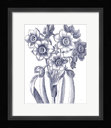 Framed Belle Fleur IV Light Crop Print