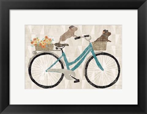 Framed Frenchie Ride Print