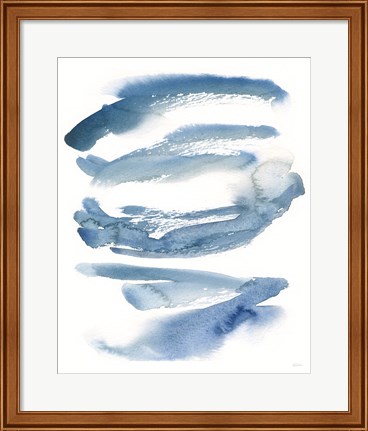 Framed Indigo Waves Crop Print