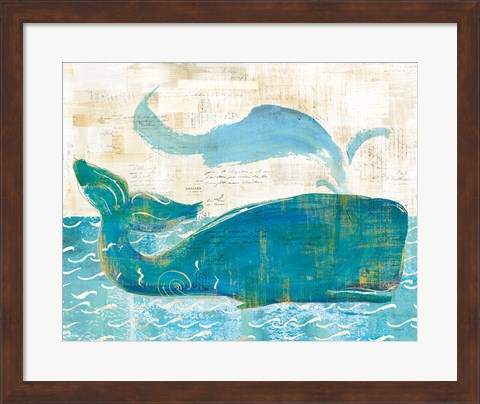 Framed On the Waves I Whale Spray Print
