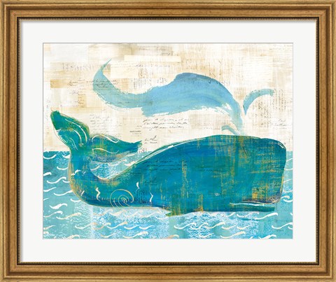 Framed On the Waves I Whale Spray Print