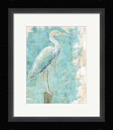 Framed Coastal Egret I Print
